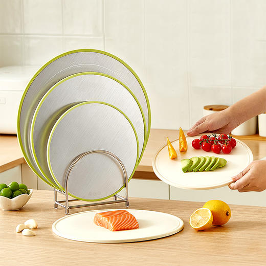 摩登主妇双面菜板厨房抗菌防霉食品级不锈钢切菜案板家用水果砧板 商品图0