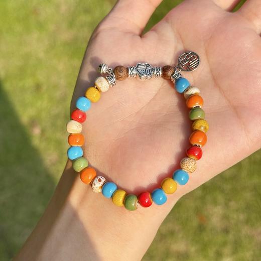 【敦煌陶瓷手串】敦煌福泽小众陶瓷手串饰品 手工编织礼物新中式民族风 古风串珠手链 商品图3