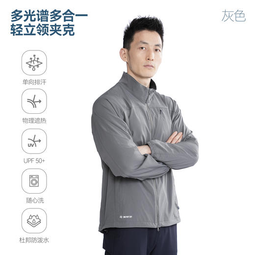 单导25款轻立领多光谱防晒三合一遮热服单向排汗外套速干防泼溅 商品图5