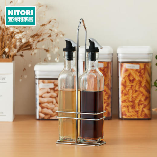   厨房分装瓶玻璃瓶附支架油醋瓶 商品图0