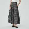 Sue.m法式复古印花 布契拉提蕾丝珠罗纱六边形印花图案半身裙度假风气质显瘦松紧腰裙 商品缩略图0