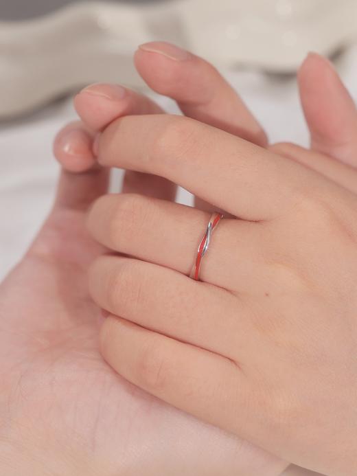 【夜光&挚爱一生】卡蒂罗KADER 情丝交织情侣对戒  莫比乌斯轻奢小众素圈爱意交织爱无止境质感百搭可调节 简约浪漫钟爱久久恋爱频率 商品图6