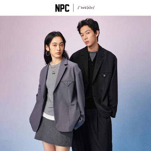 NPC2025秋季新品潮牌商务休闲宽松抗褶皱西服套装NP57TJ23 商品图0
