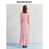 MAXRIENY优雅度假风连衣裙25夏款浪漫风桑蚕丝连衣裙真丝长裙(货号:MF86DR010) 商品缩略图3