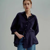伊泺杉 老钱风纯棉贝壳刺绣衬衫 宽松舒适 通勤百搭 4色可选 商品缩略图0