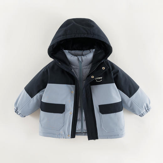 【无氟防泼水】马克珍妮男女童三合一御寒羽绒外套2025年冬装新款551572 商品图3