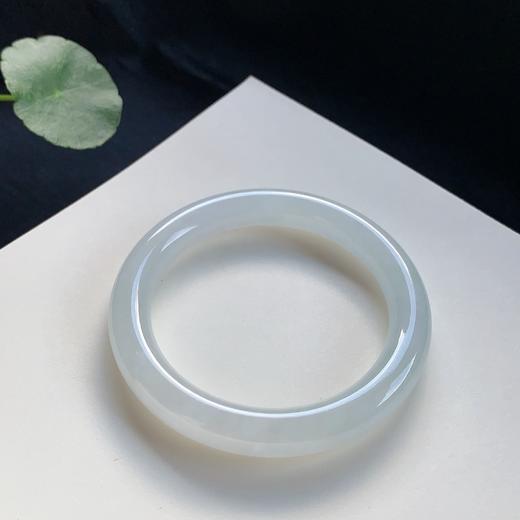 高货白里青翡翠手镯 传家宝温润圆满中式翡翠手镯49625031817H（一口价） 商品图2