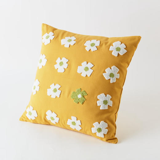  田园简约沙发无芯正方形刺绣抱枕套靠垫套 商品图4