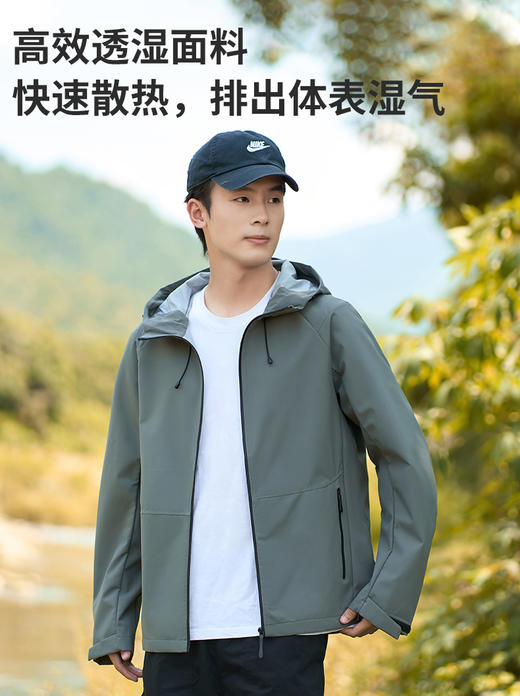 2025新款男女单层休闲运动外套 情侣防风防水户外冲锋衣 耐磨登山服防泼水防风防污夹克BS25655-W 商品图1