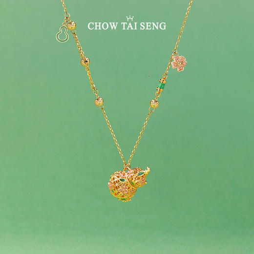 周大生福禄桃华葫芦项链纯银2025新款国风高级感锁骨链生日礼物女 商品图3