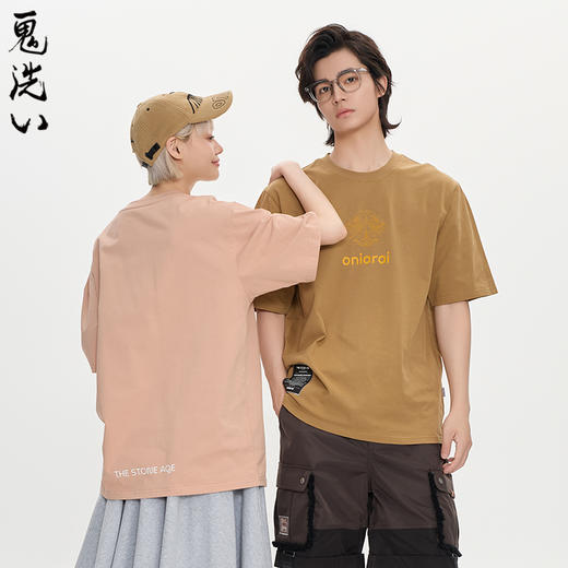 ONIARAI/鬼洗25秋季黑标新款鹰神图腾印花短T恤男女同款 A840023 商品图2