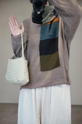 elsa esturgie 2色圆领毛衣