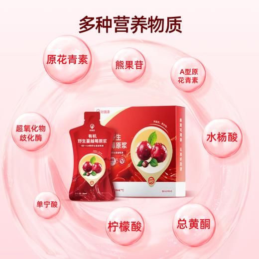 【便携袋装】好蔬源 有机野生蔓越莓原浆 30ml*7/盒 100%原浆 商品图3