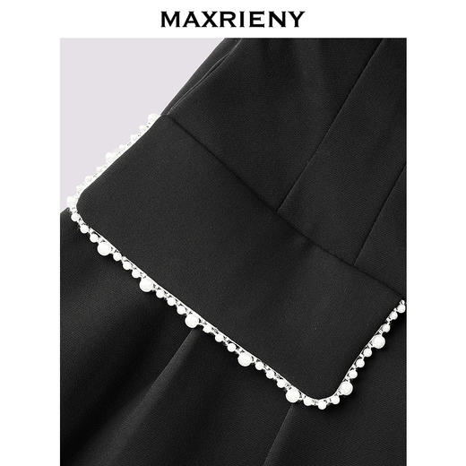 MAXRIENY精致复古感直筒高腰休闲裤2025新款通勤风梭织长裤女 (货号:MS85PA521) 商品图2