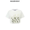 MAXRIENY文艺雏菊绣花钉珠短袖T恤2025夏季新款修身显瘦截短上衣(货号:MS85TS017) 商品缩略图4
