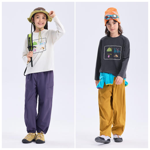 【代发】绿标手绘涂鸦长袖T儿童秋季长袖上衣纯色款SUNNYWHITEGreen 商品图3