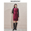 MAXRIENY精致优雅高级感雪尼尔无袖连衣裙24冬新款安哥拉红裙子(货号:MS85DR771) 商品缩略图1