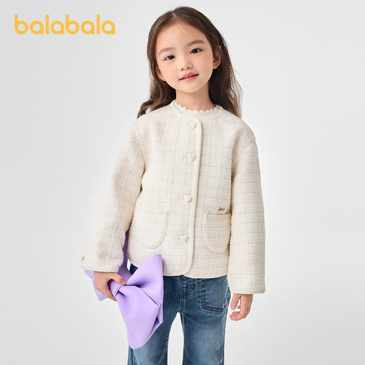 巴拉巴拉童装儿童棉服女童冬季小香风外套时髦洋气小童上衣甜美潮 商品图0