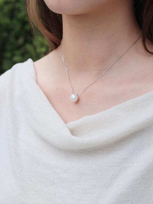 卡蒂罗KADER 循光珍珠项链 925银莹润珍珠法式复古赫本风可调节锁骨链 优雅气质温柔百搭 商品图5