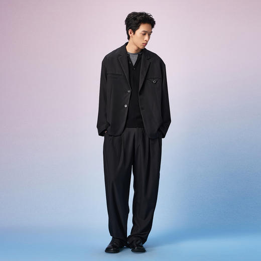 NPC2025秋季新品潮牌商务休闲宽松抗褶皱西服套装NP57TJ23 商品图1