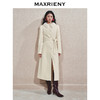 MAXRIENY高级极简米白色绵羊毛大衣中长款24冬新款廓形保暖外套女(货号:MS85CT755) 商品缩略图1