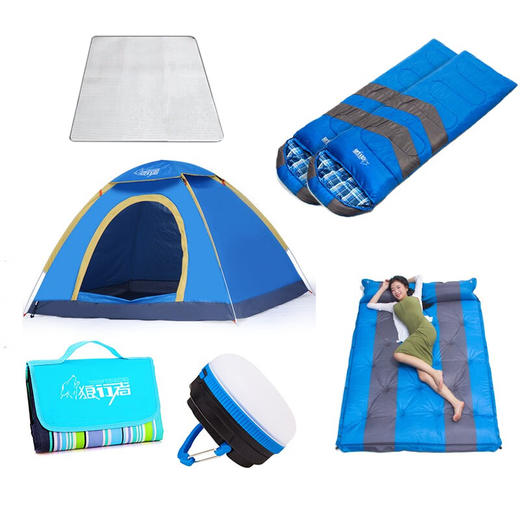 狼行者 速开全自动帐篷户外家庭套装防晒帐篷野营露营 蓝色 商品图10