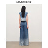 MAXRIENY【静奢度假-商场同款】精致休闲风显瘦通勤阔腿渐变牛仔裤(货号:MC85PA263) 商品缩略图4