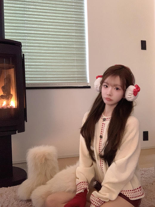 红皮裙 金蘑菇菇  圣诞季 / 节日氛围感中古毛衣+红半裙 商品图2