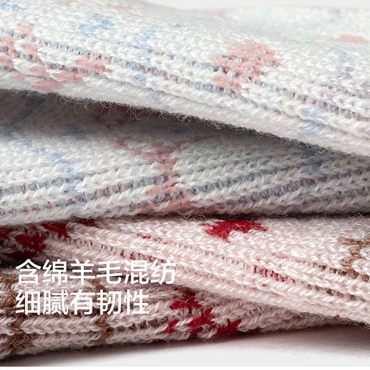 【商场同款】巴拉巴拉儿童袜子秋冬女童棉袜宝宝大童含羊毛两双装 商品图3