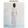 MAXRIENY优雅度假风雪纺碎花半裙25夏款系带印花鱼尾长裙气质感(货号:MF86SK014) 商品缩略图3