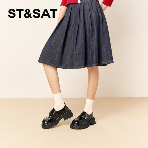 星期六经典学院风搭扣乐福鞋SSD3111003 商品图3