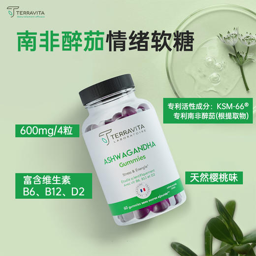 【暖白专属链接】法国TERRAVITA泰乐维塔南非醉茄 情绪软糖 降低皮质醇水平 商品图0