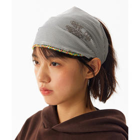 CryingCenter 贝壳彩珠花边条纹头巾发带百搭 哭喊中心