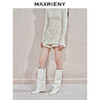 MAXRIENY精致复古感鎏金提花高腰短裤24冬高级气质感修身阔腿裤女(货号:MS85PA756) 商品缩略图2