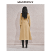 MAXRIENY纯色英伦风中长款毛呢外套女24秋新款羊毛大衣精致高级感(货号:MS85CT757) 商品缩略图3