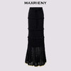 MAXRIENY2024冬季新品法式优雅复古修身显瘦纹理感针织半身长裙(货号:MS85SK754) 商品缩略图4