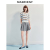 MAXRIENY精致日常风a字撞色百褶裙裤25夏款学院风高知灰色裤裙(货号:MF86PA007) 商品缩略图2