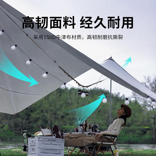 狼行者 户外超大天幕野营露营帐篷郊游烧烤便携式防雨遮阳凉棚沙滩篷装备 商品图5