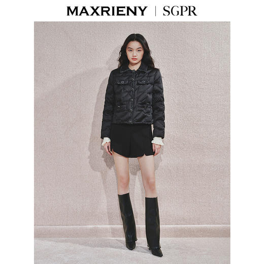 【商场同款】MAXRIENY精致复古感羽绒服女2024秋冬新款织带外套(货号:MS85DC508) 商品图1