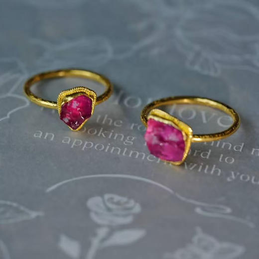 龢盒原创 碧玺原矿足金戒指 商品图1