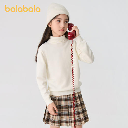 巴拉巴拉童装儿童毛衣秋冬季套头高领男女童打底衫洋气时尚百搭潮★ 商品图1