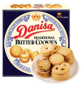 皇冠丹麦曲奇饼干原味90g*6