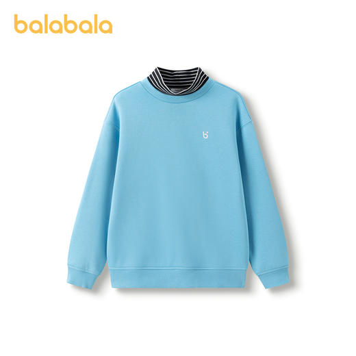 巴拉巴拉童装男童卫衣儿童秋冬上衣加绒女童高领保暖舒适百搭时尚 商品图4