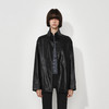 NUTH黑色宽松廓形pu皮夹克中长款拉链皮衣外套女 商品缩略图2