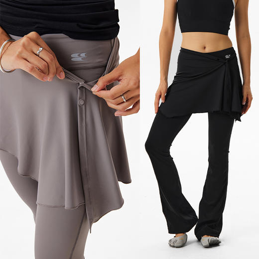 CryingCenter可拆卸一片式假两件防晒遮挡微喇训练运动裤哭喊中心 商品图0