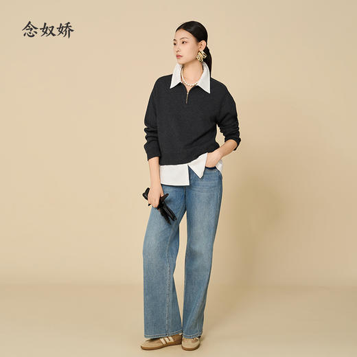 【商场同款】CNQ5901 “ 叠穿假两件 ” 假两件针织给你一步 到位的精致 商品图5