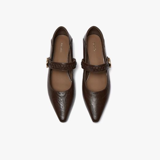 【云粉节】BF楼百思图2026春季新款尖头粗跟玛丽珍鞋小皮鞋女单鞋F5177AQ6吊牌价699，现价399 商品图3