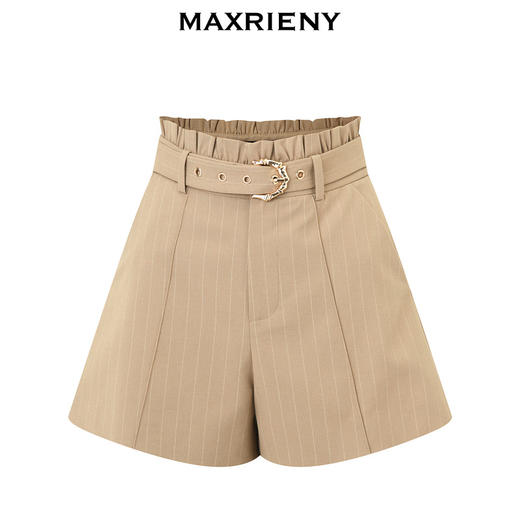 MAXRIENY摩登复古荷叶边A字短裤高级气质感修身显瘦女装(货号:MC85PA044) 商品图3