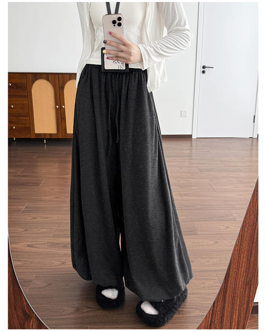 【YW】无忧购  温柔风糯米花苞裤裙女秋季高腰针织休闲灯笼裤裙H-1930（截单后3-5天发货） 商品图12