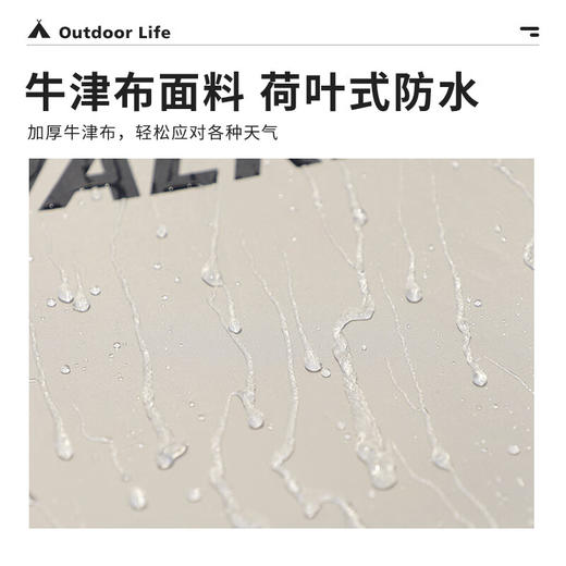 狼行者 户外超大防雨防晒天幕野外露营厚天幕布沙滩帐篷野餐遮阳棚 黑胶天幕 （4*3米） 商品图1